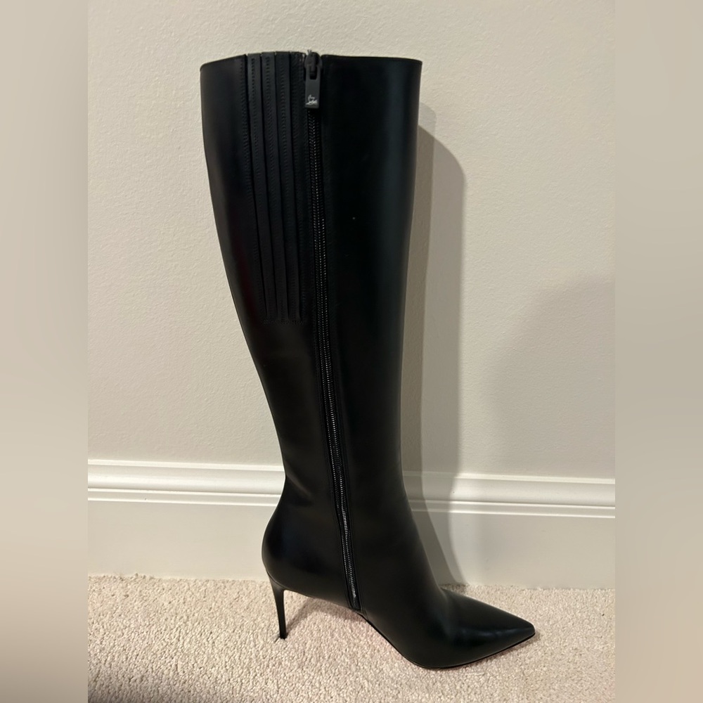 Christian Louboutin Kate Botta Knee high Leather Boot Soze 37 (US 6.5) WORN ONCE